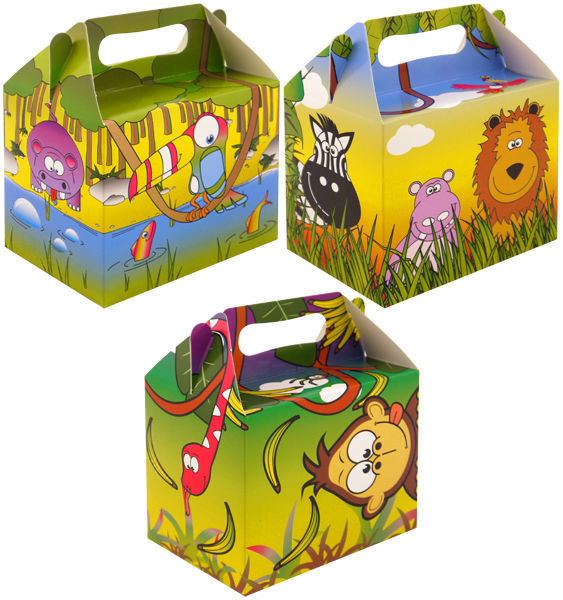 Cartoon cardboard kids lunch party box 1 (min 25ppl)